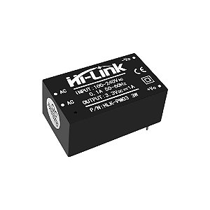 Mini Fonte HLK-PM03 100-240VAC 3.3VDC 1A 3W Hi-Link