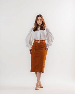 Saia Midi Caramelo