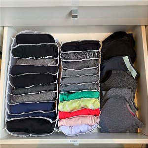 Kit Gaveta Fitness (02 M, 01 G e 01 G2 - organiza tops, regatas, camisetas, shorts e leggings)