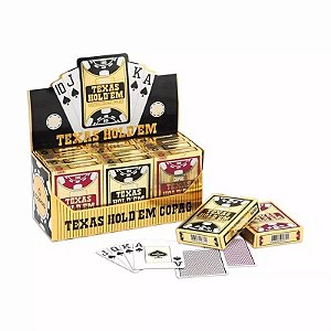 Kit de Baralhos Texas Holdem Vermelho e Preto Poker Size 