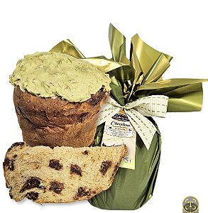 Chocotone coberto com chocolate sabor pistache 475g