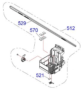 CONJ DO CARRO DE IMPRESSÃO COMPLETO PARA Epson WorkForce Pro WF-C879R