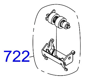 ROLETES DE TRAÇÃO "GAVETA" FRONTAL PARA Epson WorkForce Pro WF-C879R