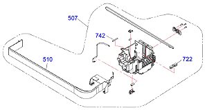 UNIDADE DO CARRO PARA Epson WorkForce Pro EM-C800