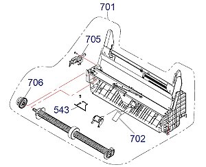 UNIDADE DE ALIMENTAÇÃO DE PAPEL PARA Epson WorkForce Pro EM-C8101