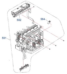 COMPARTIMENTO DOS CARTUCHOS PARA Epson WorkForce Enterprise WF-M21000