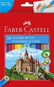 Lápis de cor 36 cores sextavado Faber Castell