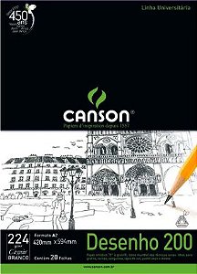 Bloco de desenho Canson  200