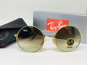 Óculos de Sol Ray Ban Redondo RB3592 Dourado Marrom Degrade (Grande) -  Litoral Otica