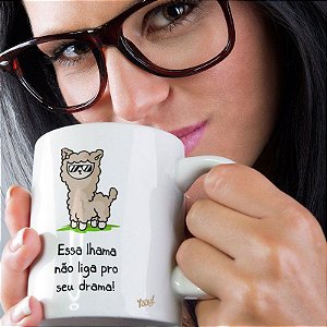 Caneca Essa Lhama não liga pro seu Drama