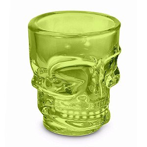 Copo Shot Caveira Skull Dose 50ml - verde limão