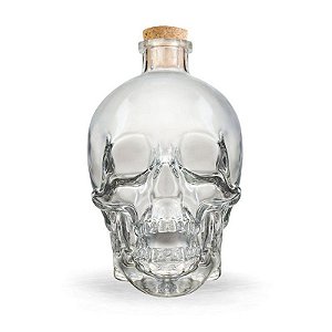 Garrafa de vidro Caveira Skull