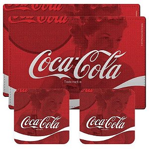 Jogo Americano Coca-Cola Trade Mark - 4 peças
