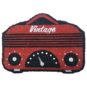 Capacho Rádio Vintage em fibra de coco