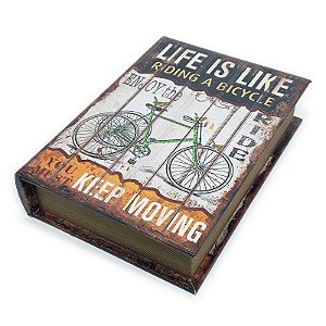 Caixa Livro Decorativa Bicycle - 25 x 18 cm