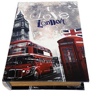 Caixa Livro Decorativa Love London - 25 x 18 cm