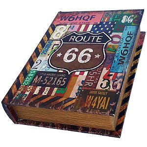 Caixa Livro Decorativa Route 66 - 25 x 18 cm