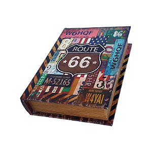 Caixinha Livro Decorativa Route 66 - 18 x 13 cm