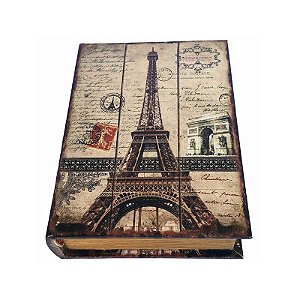 Caixinha Livro Decorativa Torre Eiffel - 18 x 13 cm