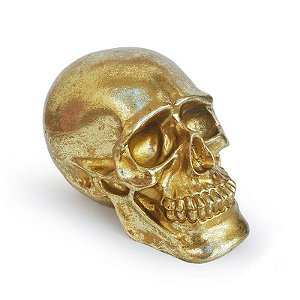 Cofre Crânio Skull - dourado