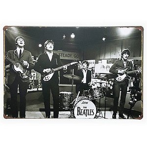 Placa de Metal Decorativa The Beatles