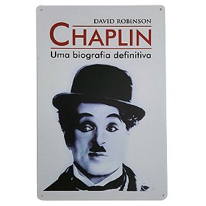 Placa de Metal Decorativa Chaplin