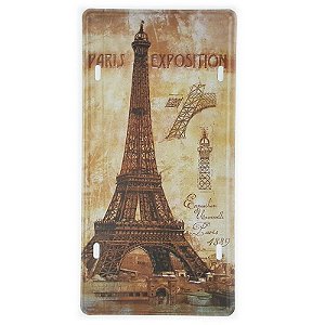Placa de Metal Decorativa Paris Exposition