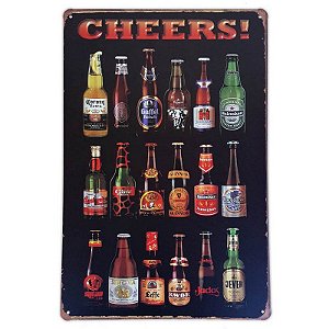 Placa de metal decorativa Retrô Cheers 2