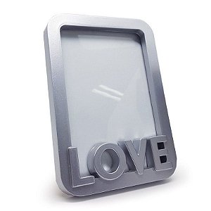 Porta Retrato Love - cinza