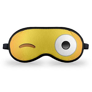 Máscara de Dormir em neoprene - Emoticon Emoji Piscadinha