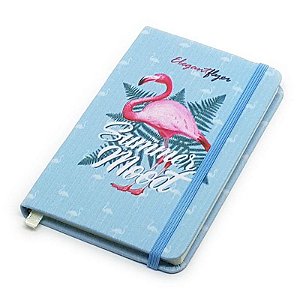 Caderneta de Anotação Flamingo Summer - azul