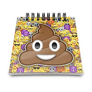 Bloco de Anotações Emoticon - Emoji Cocozinho Poop