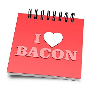 Bloco de Anotações I Love Bacon