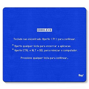 Mouse pad Tela Azul Teclado não encontrado