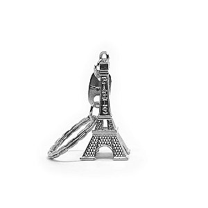 Chaveiro em Metal Torre Eiffel - prata