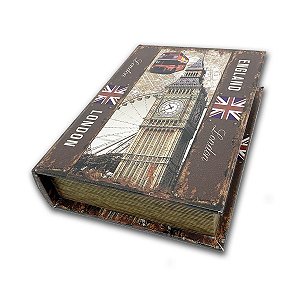 Caixinha Livro Decorativa England London - 18 x 13 cm