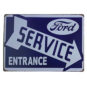 Placa de Metal Ford Service - 30 x 20 cm