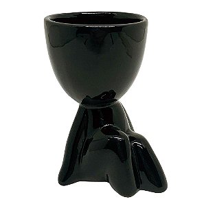 Vasinho Decorativo boneco Robert - preto