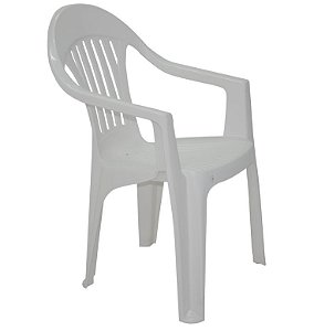 Cadeira Imbé Branca com Braços em Polipropileno Tramontina
