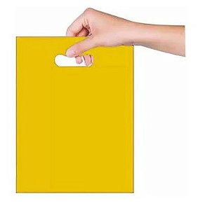 Sacola Plástica Amarela 20x30 cm - Pct c/50 unidades