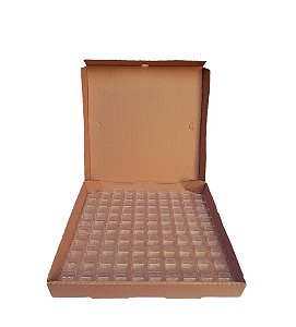 Kit caixa transporte para 100 doces com berço - Pct c/10 unidades