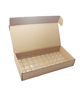 Kit Caixa Transporte (caixa + berço) para 50 doces c/ 10 unidades