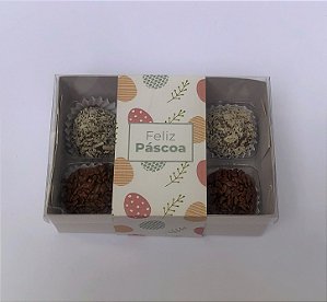 Caixa para 06 doces Tema Páscoa - Pct c/ 20 unidades