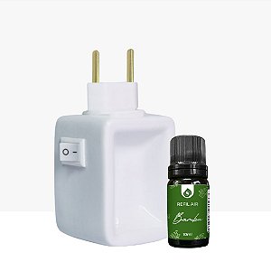 Kit Difusor Elétrico de Porcelana + Essência 10ml