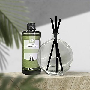 Kit Vaso Difusor Solis + 1 Refil Difusor – Sofisticação e Aromatização Completa