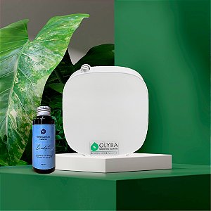 Kit Aromatizador Olyra Comfort 45m² Branca + Óleo Essencial 100ml