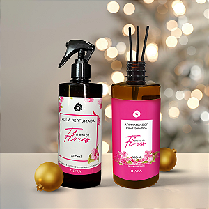 Kit Natal - Água Perfumada + Difusor de Varetas Flores