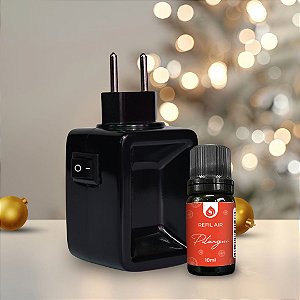 Kit Natal – Aromatizador de Porcelana Preto + Refil Air 10ml
