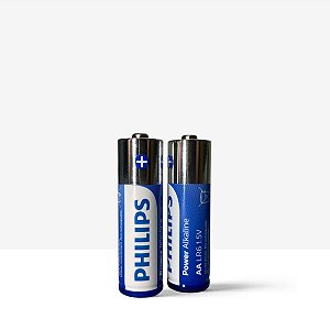 Par de Pilhas AA Philips Alcalina