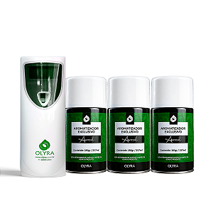 Kit Aromatizador Aero Branco 35m² + 3 Recargas Aerosol 257ml